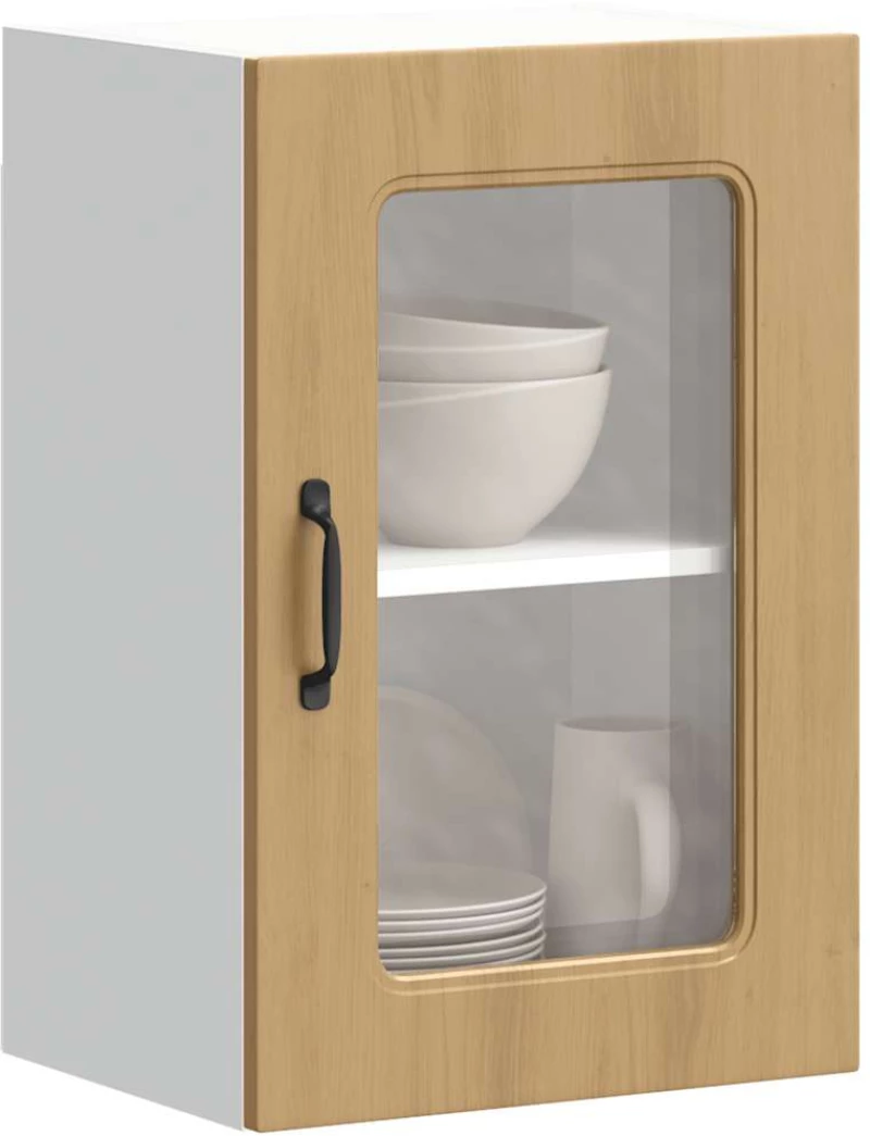 vidaXL Ντουλάπι κουζίνας με γυάλινη πόρτα "Kalmar" Artisan Oak