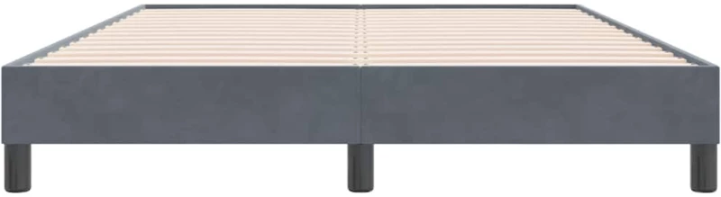 vidaXL Box Spring Κρεβάτι χωρίς στρώμα Σκούρο γκρι 140x220cm Βελούδινο