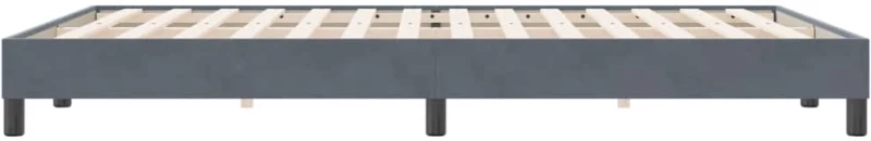vidaXL Box Spring Κρεβάτι χωρίς στρώμα Σκούρο γκρι 140x220cm Βελούδινο