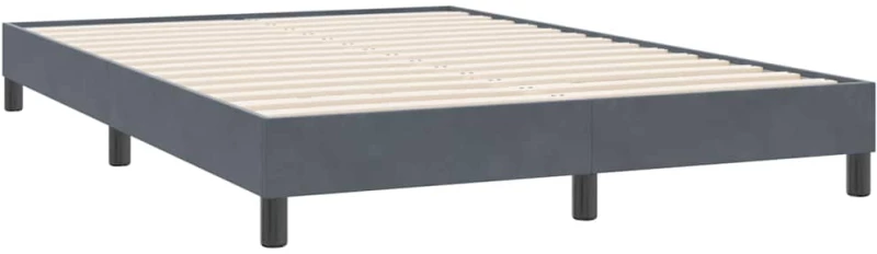 vidaXL Box Spring Κρεβάτι χωρίς στρώμα Σκούρο γκρι 140x220cm Βελούδινο