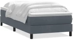 vidaXL Κρεβάτι Boxspring με Στρώμα Σκούρο Γκρι 80x220 εκ. Βελούδινο