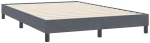 vidaXL Box Spring Κρεβάτι χωρίς στρώμα Σκούρο γκρι 160x220cm Βελούδινο