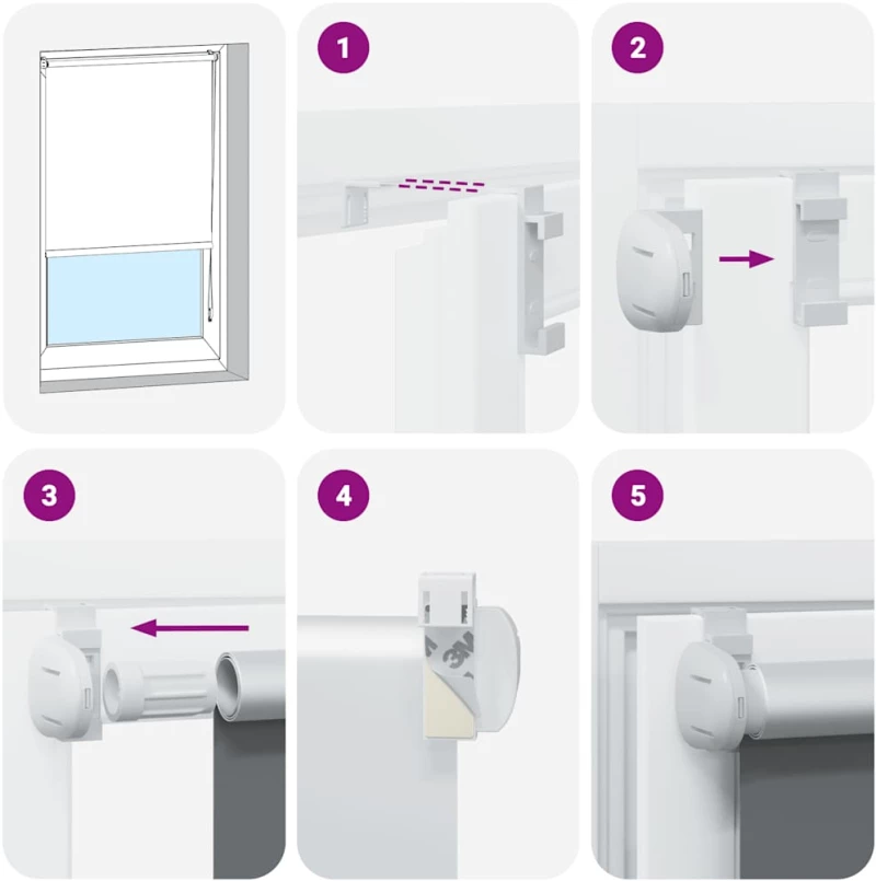 vidaXL Ρολέρ Μπλακάουτ Λευκό 65x210 εκ. Πλάτος υφάσματος 60,7 εκ.