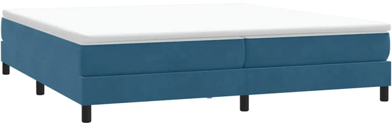 vidaXL Κρεβάτι Boxspring χωρίς Στρώμα Σκούρο Μπλε 200x220 εκ Βελούδινο