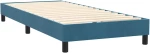 vidaXL Κρεβάτι Boxspring με Στρώμα Σκούρο Μπλε 80x220 εκ. Βελούδινο
