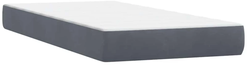vidaXL Box Spring Κρεβάτι με στρώμα Σκούρο γκρι 80x210 εκ. Βελούδινο