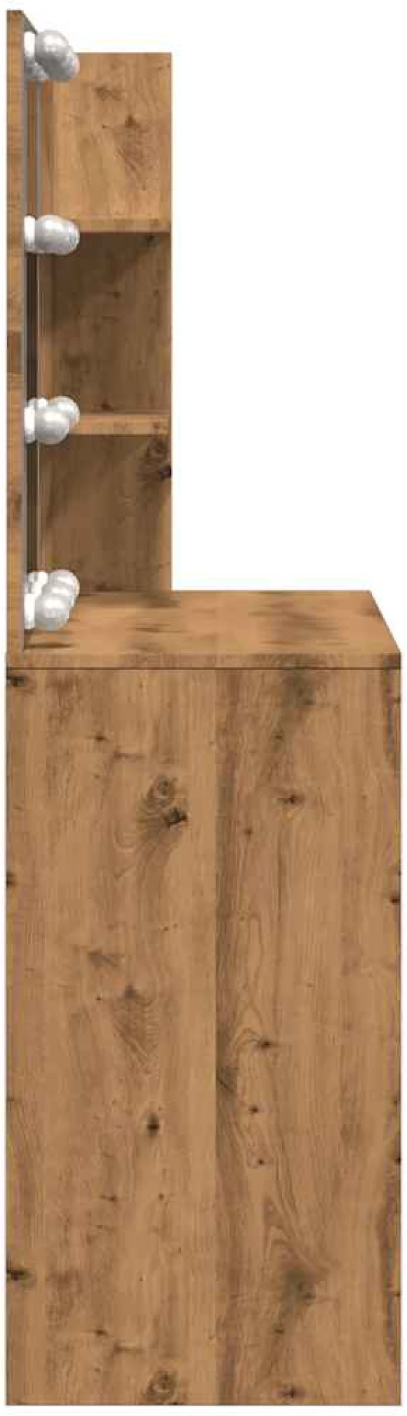 vidaXL Κομοδίνο με LED Artisan Oak 74,5x40x141 cm