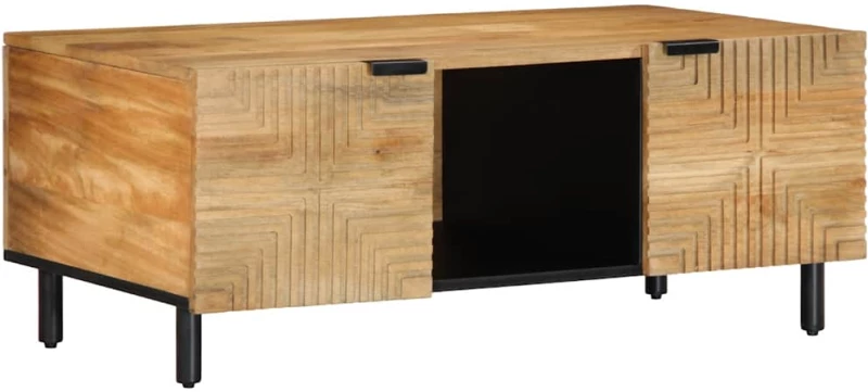 vidaXL Τραπεζάκι σαλονιού καφέ 100x54x40 cm μασίφ ξύλο Mango