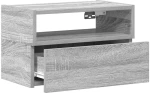 vidaXL Κομοδίνα Επιτοίχια Γκρι Sonoma 45x26x28,5 εκ.