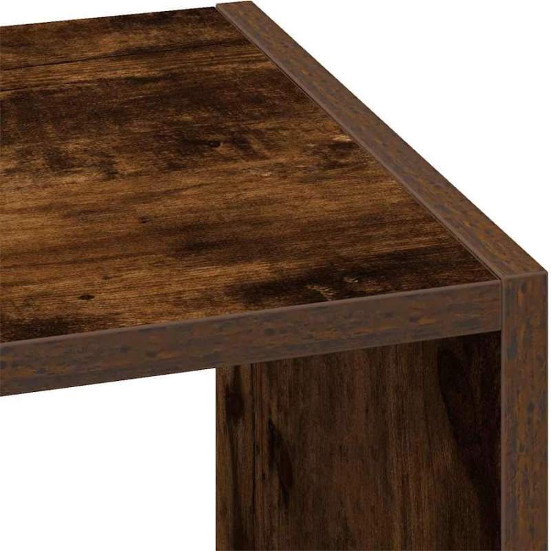 vidaXL Βιβλιοθήκη Στοιβαζόμενα Καπνιστή Δρυς 30x30x80 εκ. Επεξ. Ξύλο