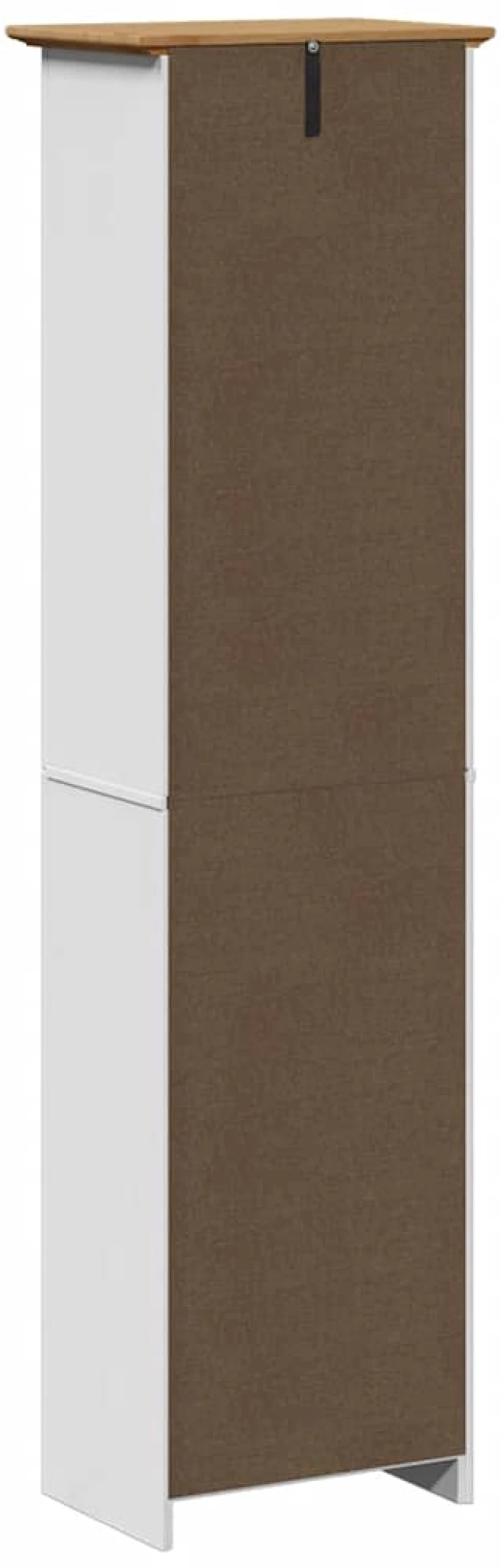 vidaXL Ντουλάπι μπάνιου BODO Λευκό και καφέ 44x30x160 cm