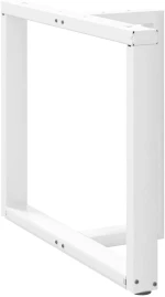 vidaXL Πόδια τραπεζαρίας σχήμα T 2 τεμ. Λευκό 100x35x(72-73)εκ. Ατσάλι