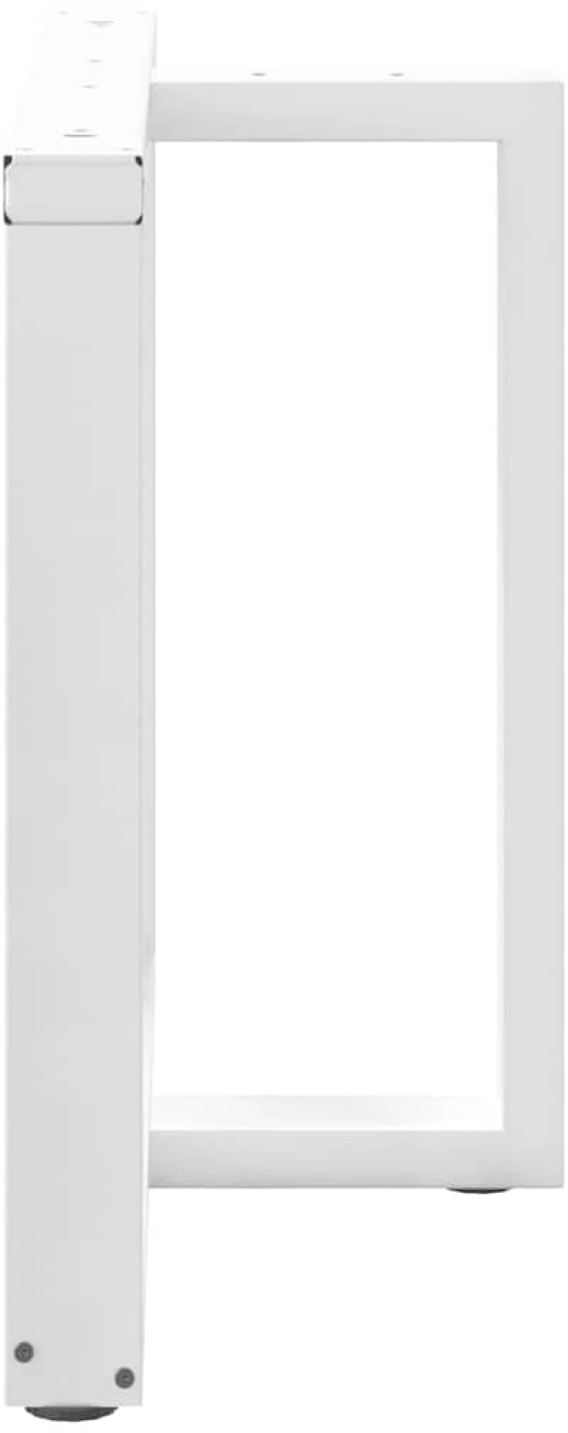vidaXL Πόδια τραπεζαρίας σχήμα T 2 τεμ. Λευκό 100x35x(72-73)εκ. Ατσάλι
