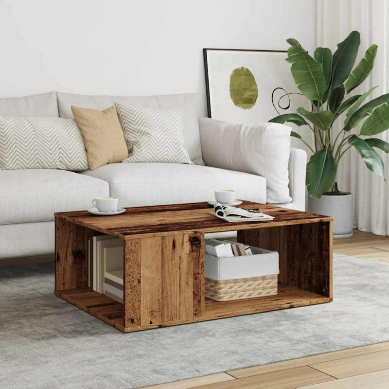 vidaXL Τραπεζάκι σαλονιού παλιό ξύλο 90x67x33 cm Ξύλο μηχανής