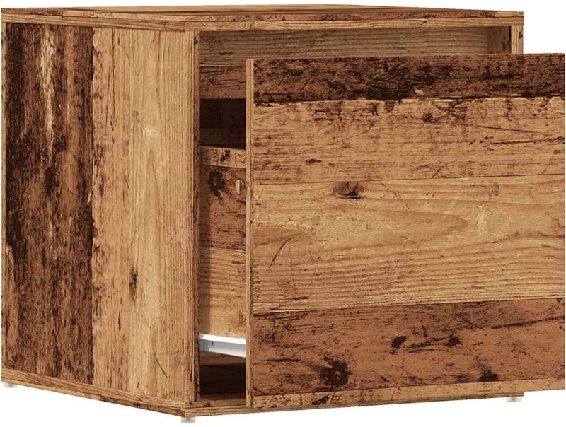 vidaXL Συρτάρι-κουτί παλιό ξύλο 40,5x40x40 cm Ξύλο μηχανής