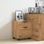 Κινητό ντουλάπι αρχείων vidaXL με τροχούς Artisan Oak