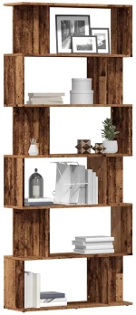 vidaXL Ντουλάπι βιβλίων Παλιό ξύλο 80x24x192 cm Κατασκευασμένο ξύλο