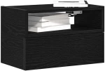 vidaXL Επιτοίχια κομοδίνα 2 τεμάχια Μαύρο 45x26x28,5 cm