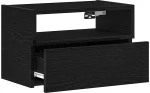 vidaXL Επιτοίχια κομοδίνα 2 τεμάχια Μαύρο 45x26x28,5 cm