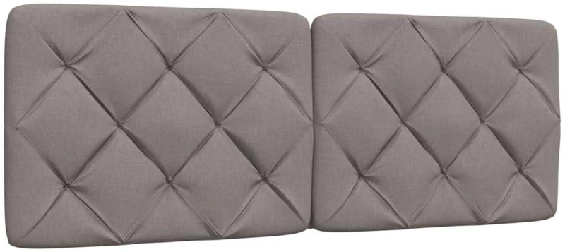 vidaXL Πλαίσιο κρεβατιού με LED χωρίς στρώμα Taupe 140x190 cm Ύφασμα