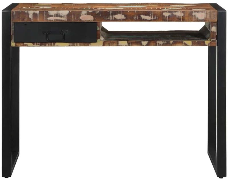 Γραφείο vidaXL Πολύχρωμο 100x50x75 cm Στερεό ξύλο αναγεννημένο