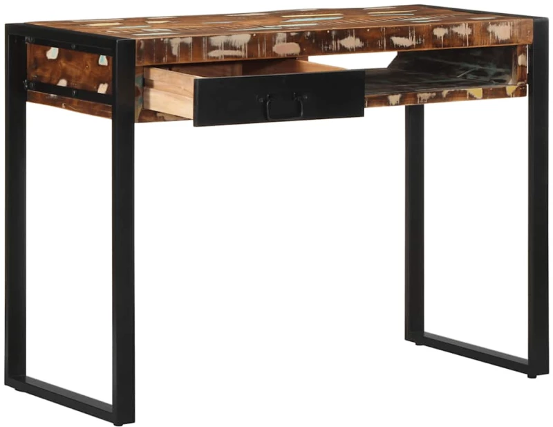 Γραφείο vidaXL Πολύχρωμο 100x50x75 cm Στερεό ξύλο αναγεννημένο