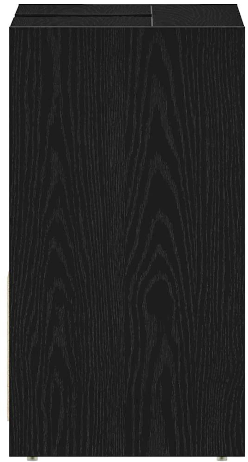 vidaXL Ντουλάπι μπάνιου Μαύρη βελανιδιά 60x33x60cm Κατασκευασμένο ξύλο