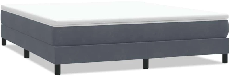 vidaXL Box Spring Κρεβάτι χωρίς στρώμα Σκούρο γκρι 180x220 cm Velvet