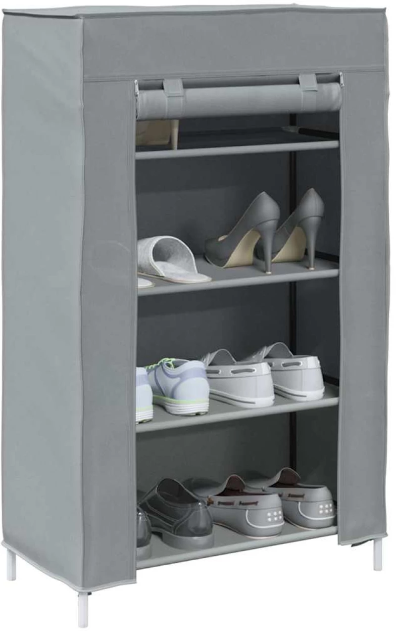 ντουλάπι παπουτσιών vidaXL Γκρι 60,5x30x97 cm Μη υφασμένο ύφασμα