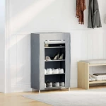ντουλάπι παπουτσιών vidaXL Γκρι 60,5x30x97 cm Μη υφασμένο ύφασμα
