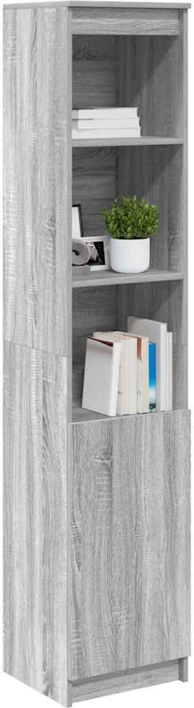vidaXL Ντουλάπι Γκρι Sonoma 37,5x35x180 εκ. Επεξεργασμένο Ξύλο