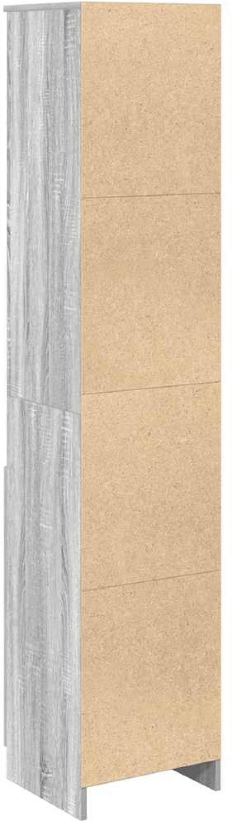 vidaXL Ντουλάπι Γκρι Sonoma 37,5x35x180 εκ. Επεξεργασμένο Ξύλο