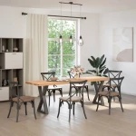 vidaXL Πόδια τραπεζαρίας 2 τεμάχια Ανθρακί 50x(72-73,3) cm Ατσάλι