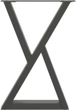 vidaXL Πόδια τραπεζαρίας 2 τεμάχια Ανθρακί 50x(72-73,3) cm Ατσάλι