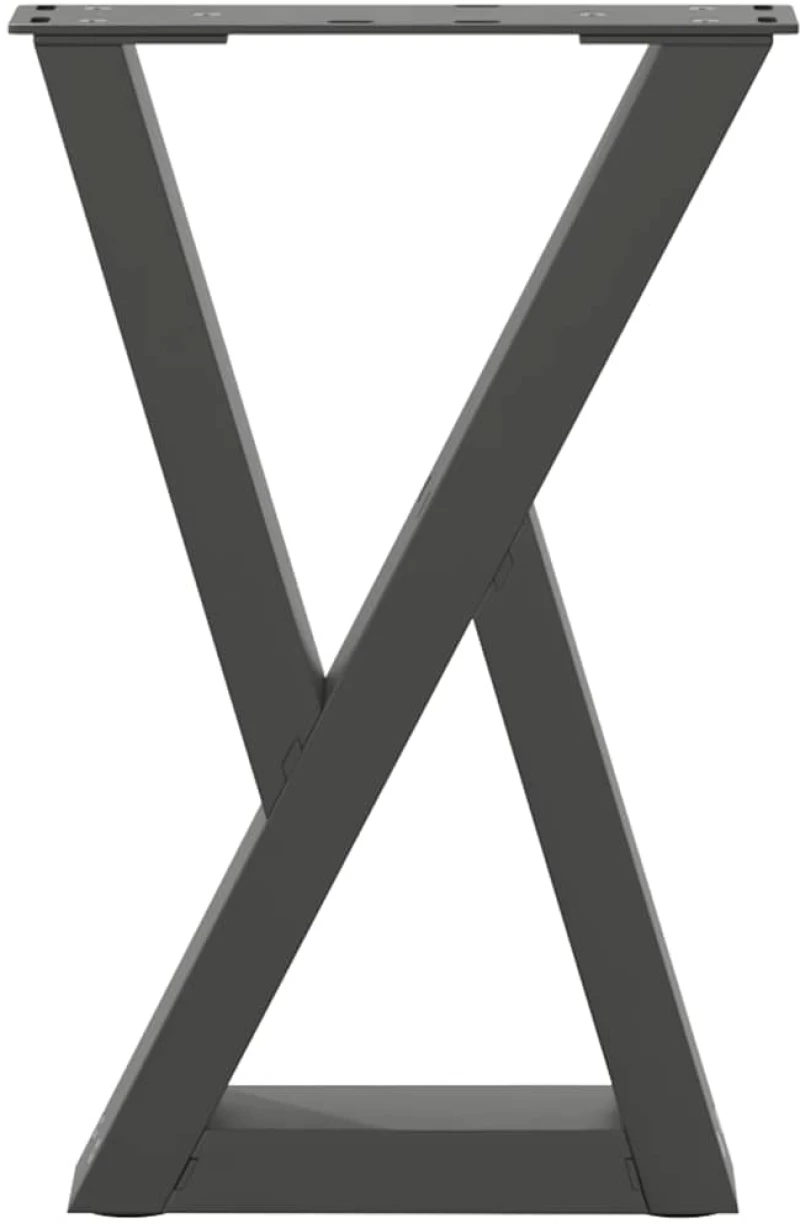 vidaXL Πόδια τραπεζιού σαλονιού 2 τεμάχια Ανθρακί 28x(42-43,3) cm