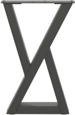 vidaXL Πόδια τραπεζιού σαλονιού 2 τεμάχια Ανθρακί 28x(42-43,3) cm