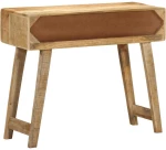 vidaXL Τραπέζι κονσόλας 90x32x75 cm από μασίφ ξύλο Rough Mango