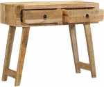 vidaXL Τραπέζι κονσόλας 90x32x75 cm από μασίφ ξύλο Rough Mango