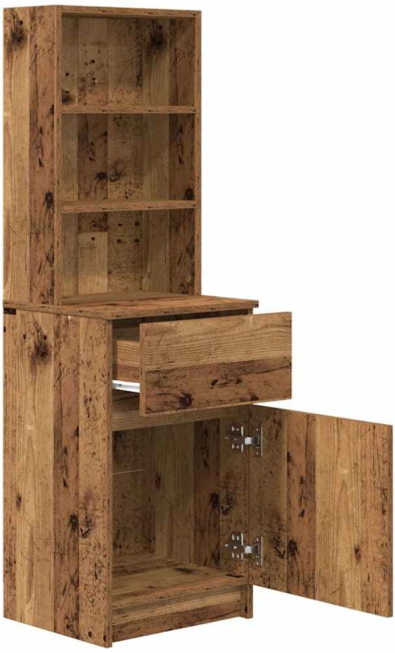 vidaXL Κομοδίνο Παλιό ξύλο 39x35x125 εκ. από Επεξεργασμένο Ξύλο