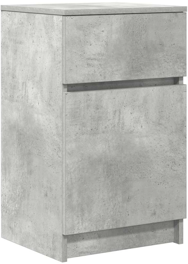 vidaXL Κομοδίνο Γκρι Σκυρ. 39x35x65 εκ. από Επεξεργασμένο Ξύλο
