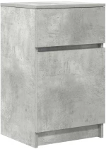 vidaXL Κομοδίνο Γκρι Σκυρ. 39x35x65 εκ. από Επεξεργασμένο Ξύλο