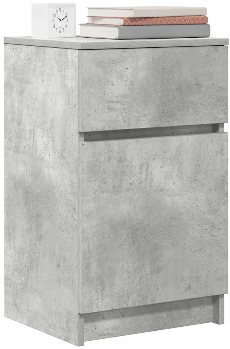 vidaXL Κομοδίνο Γκρι Σκυρ. 39x35x65 εκ. από Επεξεργασμένο Ξύλο