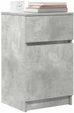 vidaXL Κομοδίνο Γκρι Σκυρ. 39x35x65 εκ. από Επεξεργασμένο Ξύλο