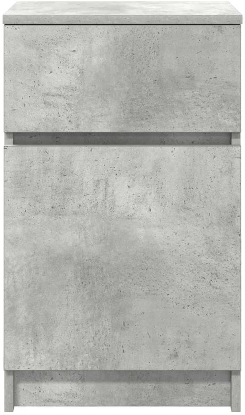vidaXL Κομοδίνο Γκρι Σκυρ. 39x35x65 εκ. από Επεξεργασμένο Ξύλο