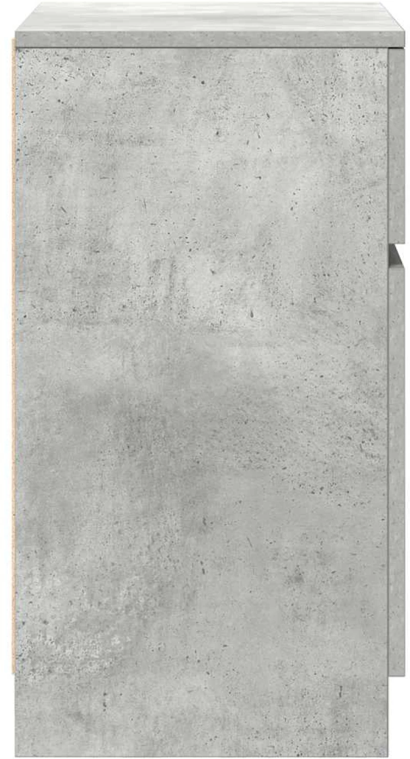 vidaXL Κομοδίνο Γκρι Σκυρ. 39x35x65 εκ. από Επεξεργασμένο Ξύλο