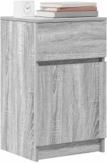 vidaXL Κομοδίνα 2 τεμ. Γκρι Sonoma 39x35x65 εκ. από Επεξεργασμένο Ξύλο