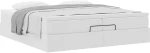 vidaXL Οθωμανικό κρεβάτι με στρώματα Λευκό 200x200cm Faux Leather