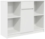 vidaXL Συρταριέρα με Συρτάρια Λευκή 101x35x76 εκ. από Επεξ. Ξύλο