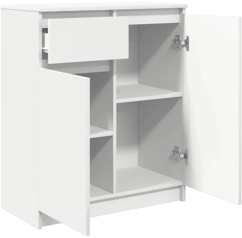 vidaXL Συρταριέρα με Συρτάρια Λευκή 71x35x84 εκ. από Επεξ. Ξύλο