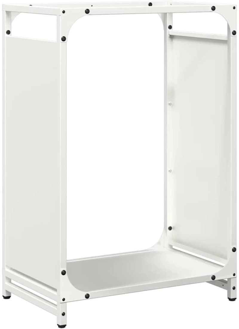 vidaXL Ράφι Καυσόξυλων Μαύρο 44x28x65 εκ. Χάλυβας ψυχρής έλασης